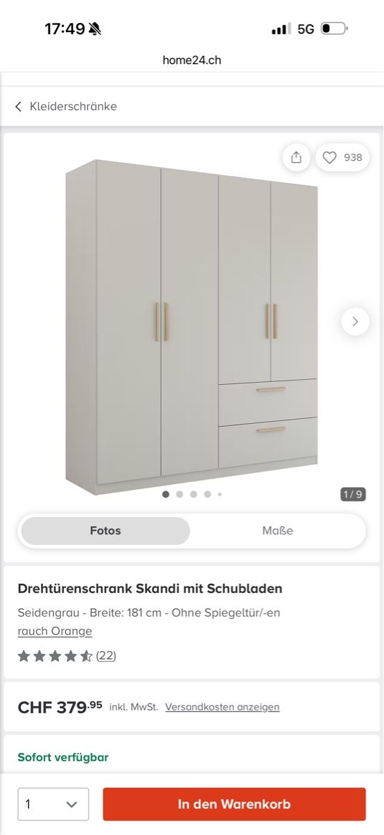 Armoires: Kleiderschrank Skandi mit Schubladen – D'occasion à Laupen BE par Lisafurby 5