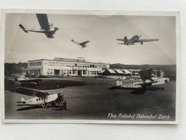 AK Flugbahnhof Dübendorf-ZH ungelaufen