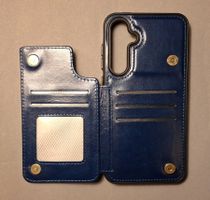 Coque pour Samsung A55📱, porte-cartes, bleu, état neuf👍