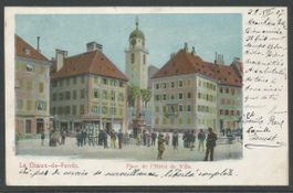Carte P de 1907 ( La Chaux-de-Fonds / Hôtel de Ville )
