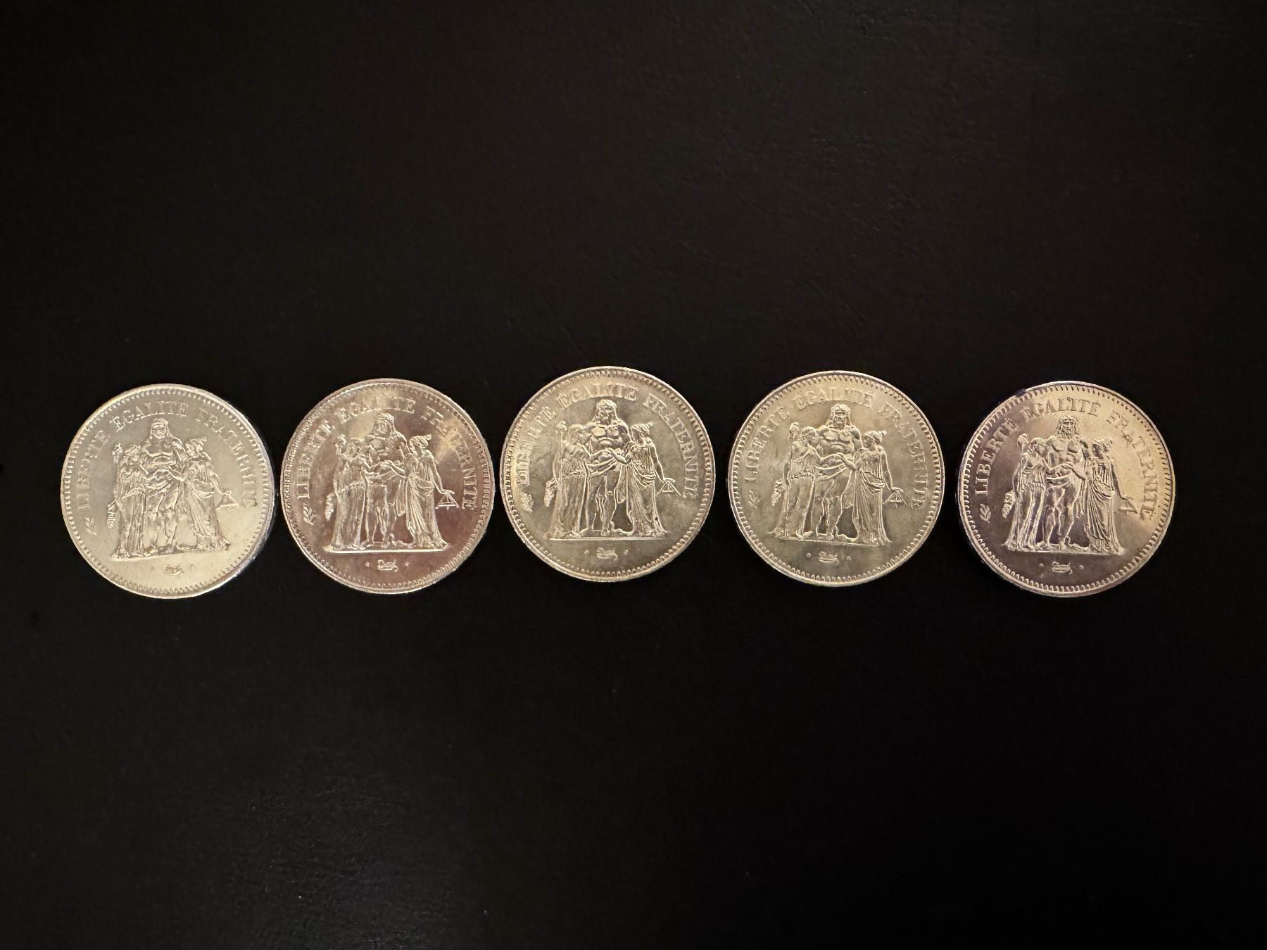 Tutti le monete: 5 pièces 50 Francs Hercule Argent – Usato da Petit-Lancy venduto da tonos 1