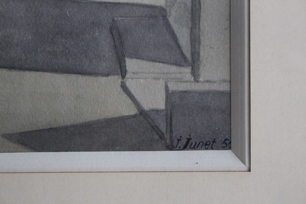 Gemälde: Aquarelle Bégnins J. JUNET 1955 Vaud – Gebraucht aus Vandoeuvres von Dom-Tom 3