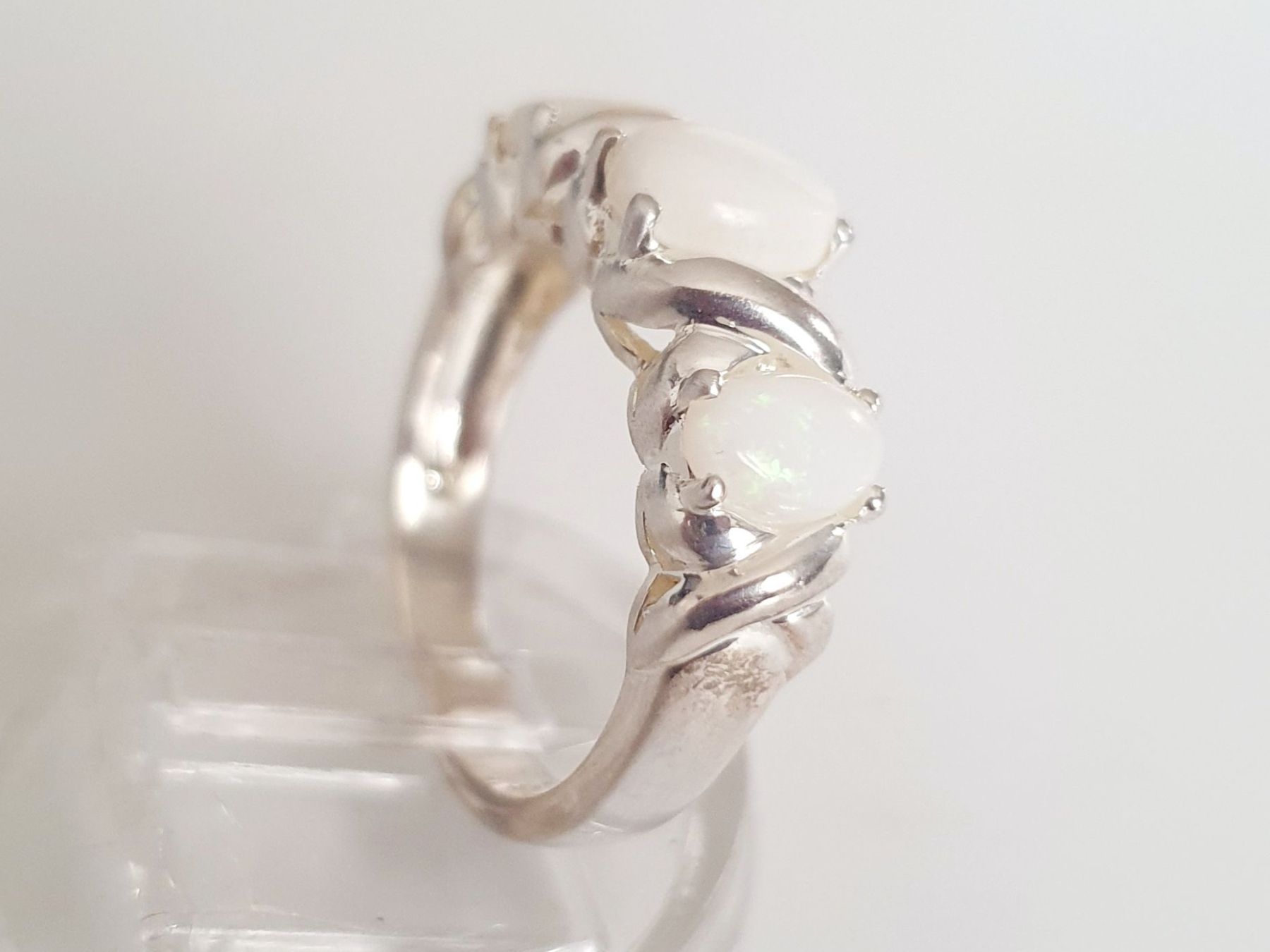 Anelli: Weisser Opal Ring, 925 Silber, Gr. 17.2 mm – Usato da Kreuzlingen venduto da Wunderkiste123 2