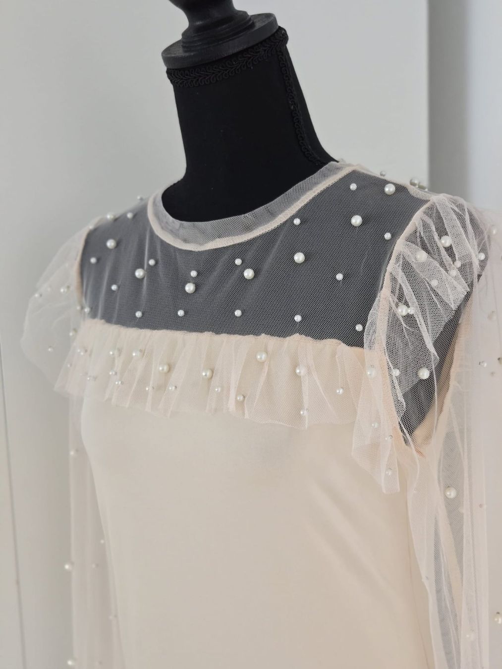 Camicette: Elegante Damenbluse mit Perlen - Neu ! Gr. M – Nuovo (secondo la descrizione) da Rheinsulz venduto da Gilea 1