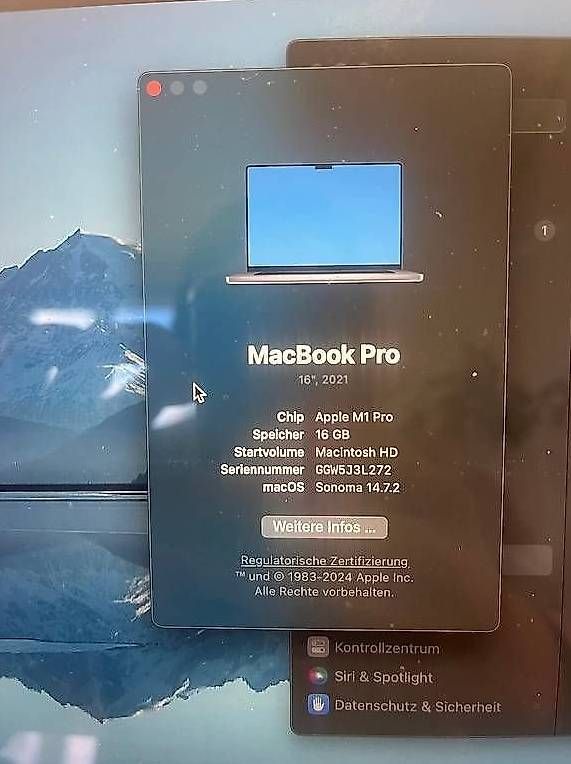 Apple Portables: Macbook M1Pro 16'' Clavier US – D'occasion à Genève par n_is 2