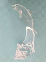 Swarovski Delfin auf Welle Figur Kristall 20,5 cm RAR