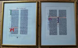 Zwei Bilder mit Inschrift