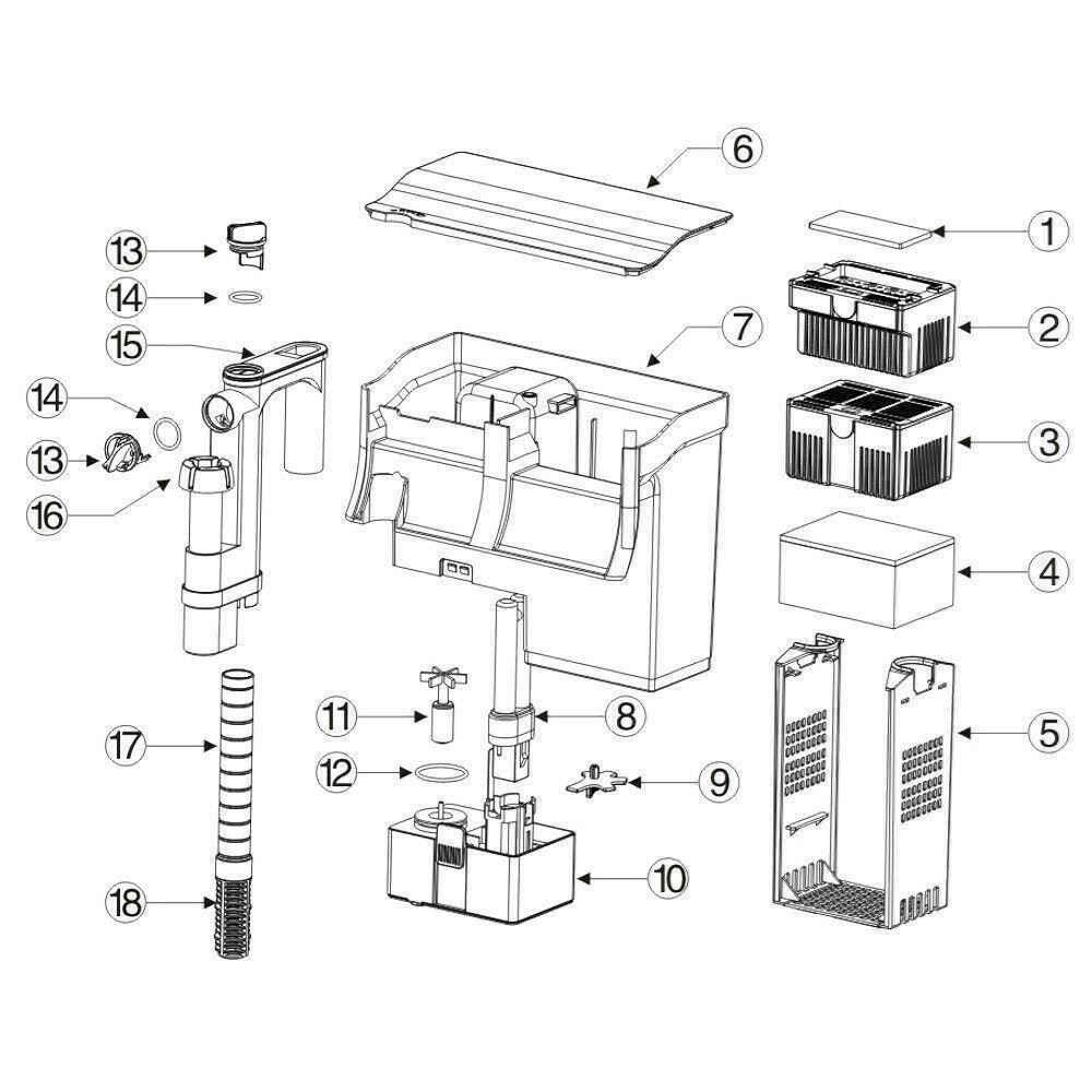 Filtri: SunSun CBG-800 Hang On Anhängefilter – Nuovo e nell'imballaggio originale da Bottighofen venduto da zaap 5