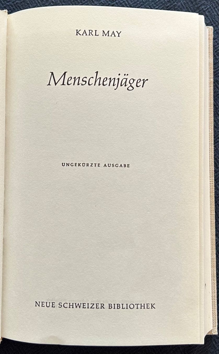 Libri: Menschenjäger / Karl May / NSB – Usato da Spiez venduto da martin-7973 3