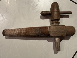 Zapfhahn aus Holz, Vintage