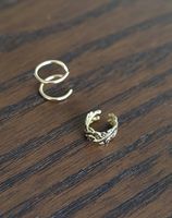Lot de 2 manchettes d'oreilles neuves et en argent plaqué or