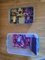 1.5 Kilo Legosteine - Pink/Braune Teile, 1.6kg, mit Box.