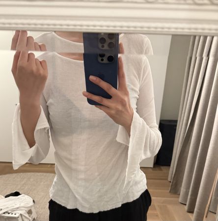 Zara Oberteil weiss, S