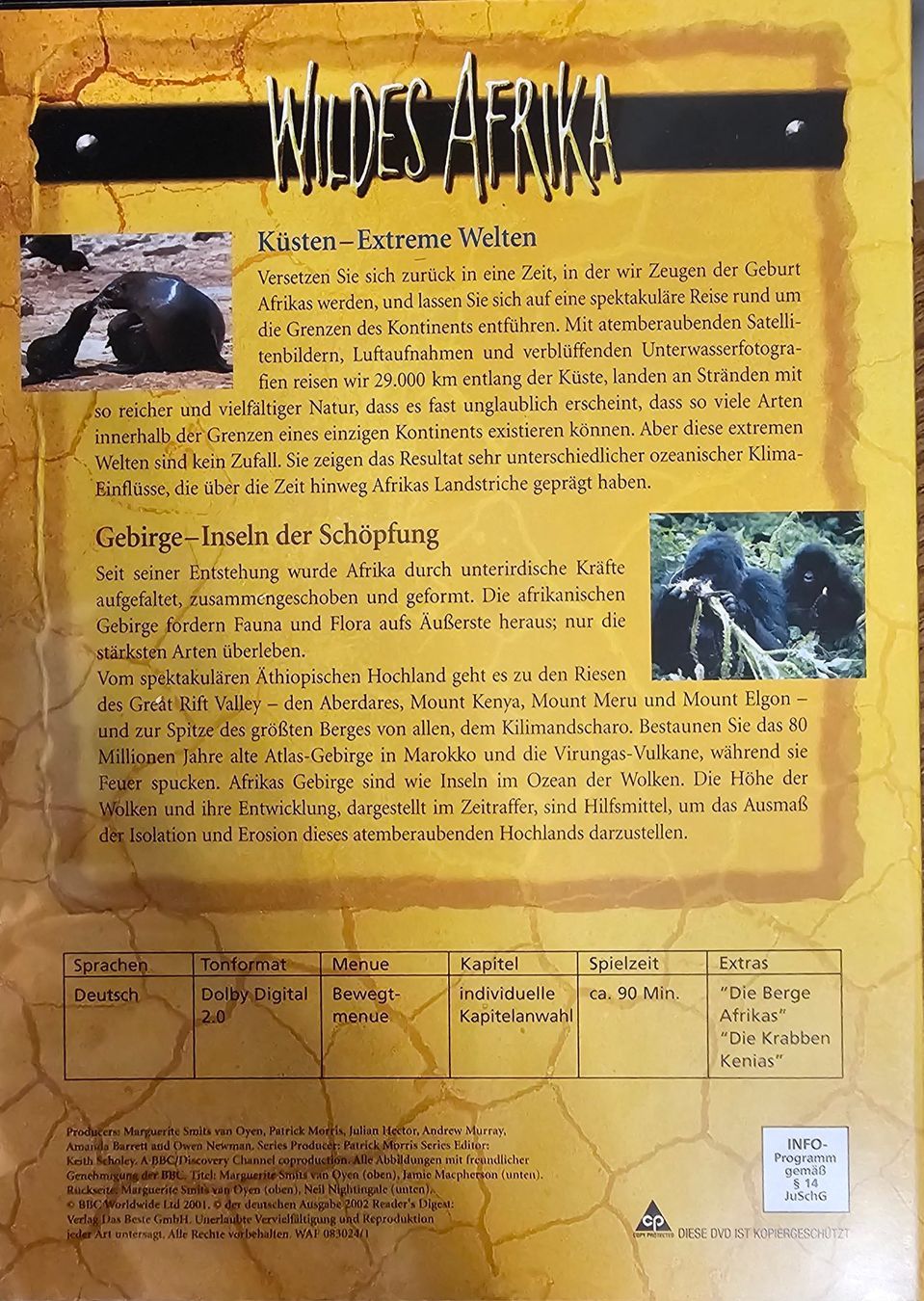 Tutti i DVDs: Wildes Afrika - 3 DVD Box – Usato da Wahlen b. Laufen venduto da Cg10 6