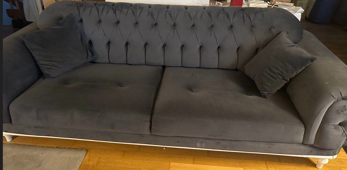 Divani: 3+3+1 Couchgarnitur in Dunkelgrau – 2 Sofas & 1 Sessel – Usato da Egg b. Zürich venduto da relab01 2