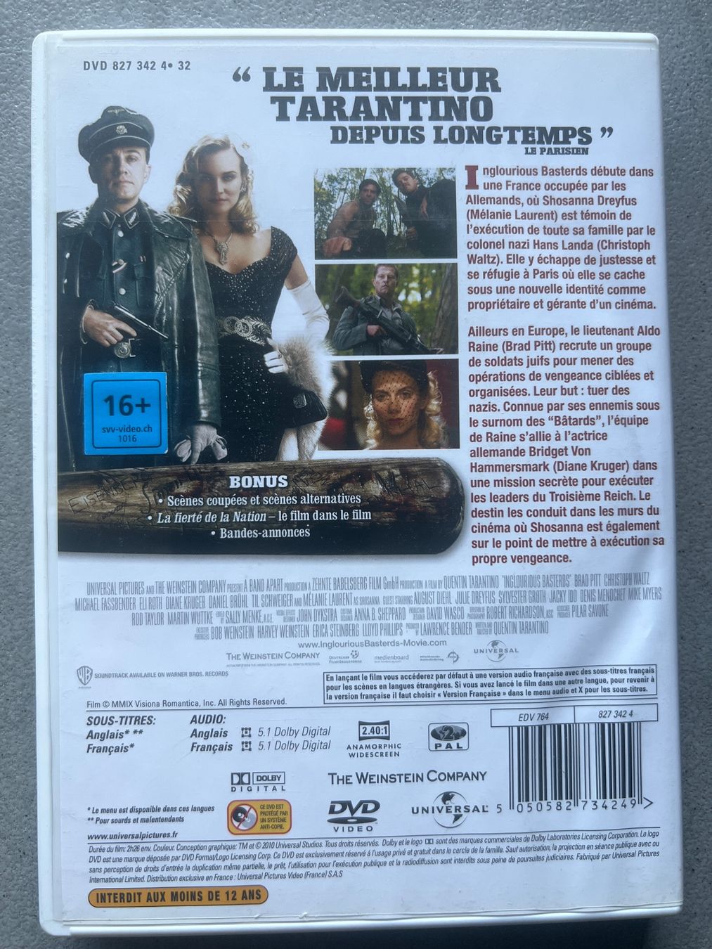 Tous les DVDs: DVD inglorious basterds,(français) Quentin Tarantino – D'occasion à Bouveret par Feelgoodtrading 1