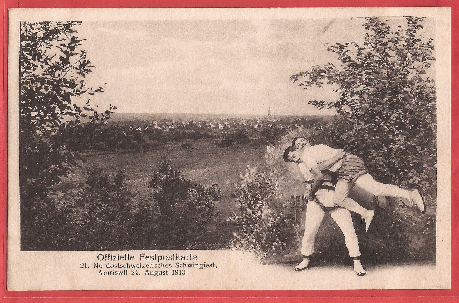 Ansichtskarten: Amriswil - Schwingfest 1913 – Gebraucht aus Fislisbach von Porano