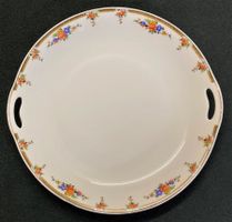 Schale Platte rund Porzellan Langenthal 1928 Dekor farbig