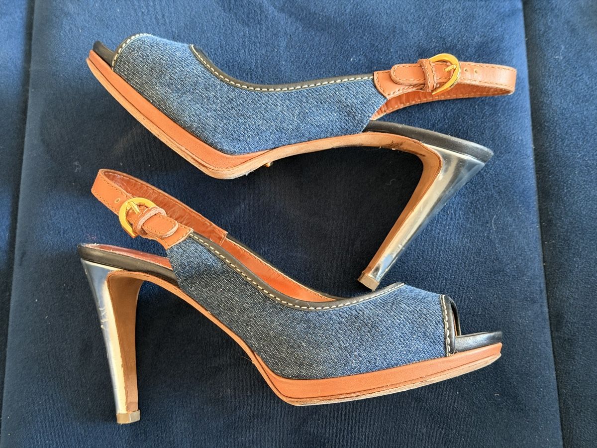 Sergio Rossi Chaussures femmes: Sergio Rossi Sandalen - Denim Leder – D'occasion à Zürich par Gadgets2020 7