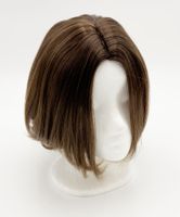 Elegante, kurze, braune Damenperücke mit Strähnen