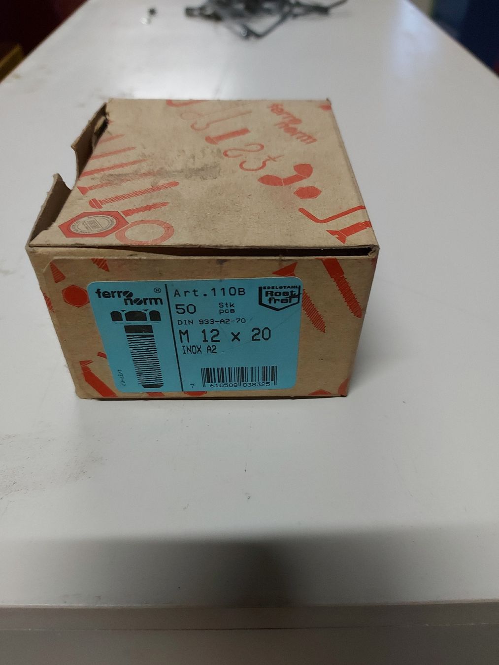 Alle Werkzeuge: Inox M12x20 Maschinenschrauben – Neu und originalverpackt aus Glis von fragra