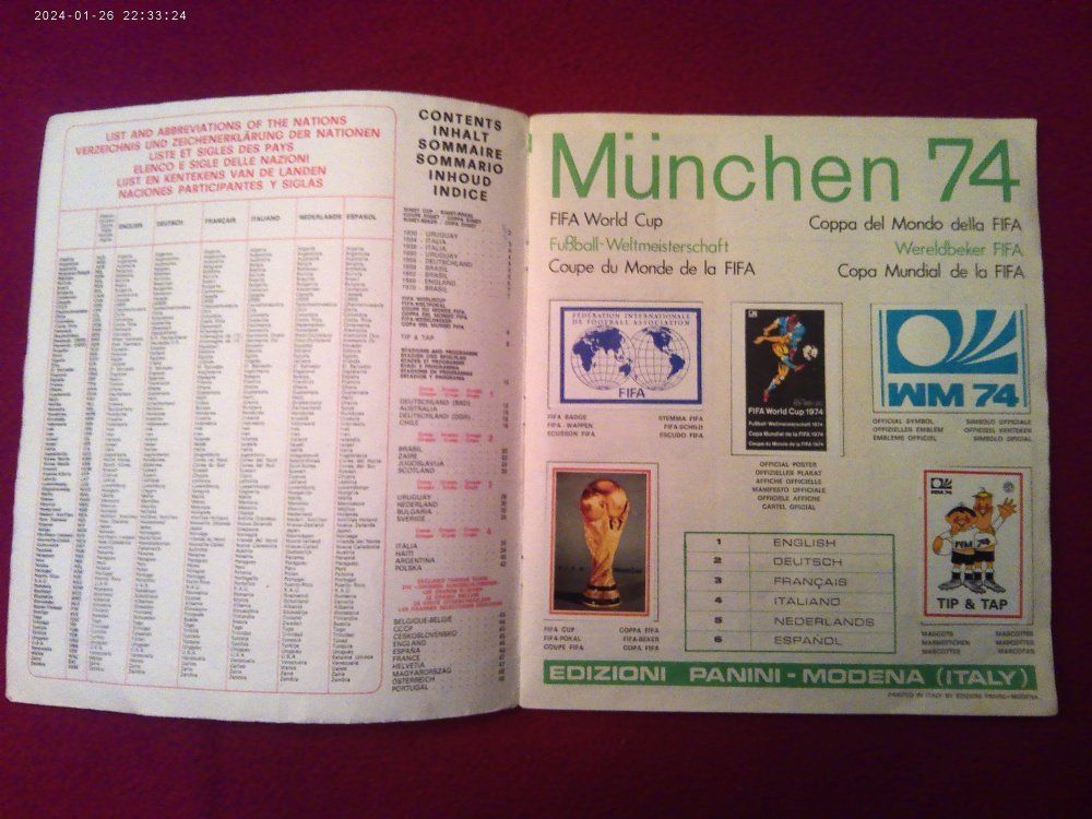 Panini Alben: WM 74 PANINI ALBUM KOMPLET !!!! – Gebraucht aus Volketswil von nemo2000 2