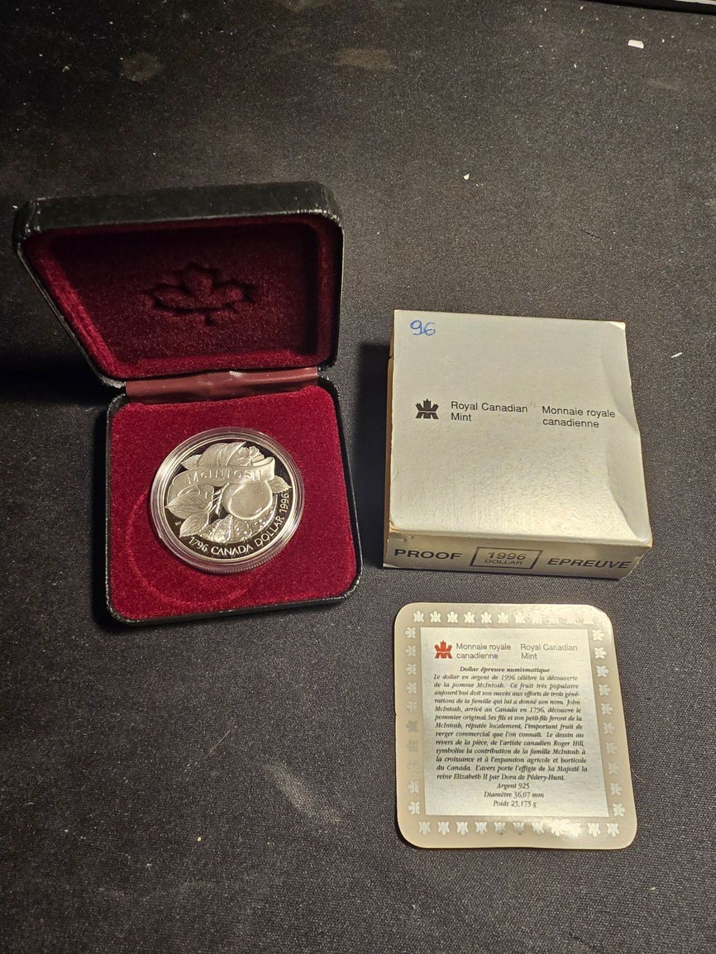 Tutti le monete: Royal Canadian Mint, Ag 925, 1996 – Usato da Farvagny-le-Petit venduto da Aeternitas_FS