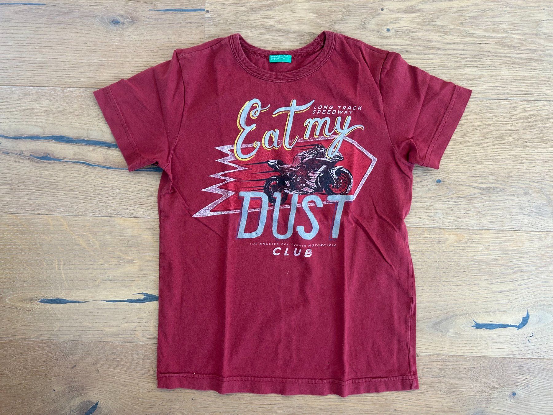 Benetton Camicie, T-shirt & Polo: Kinder- T- Shirt rot BENETTON 152 – Usato da Grub AR venduto da DukeStatham