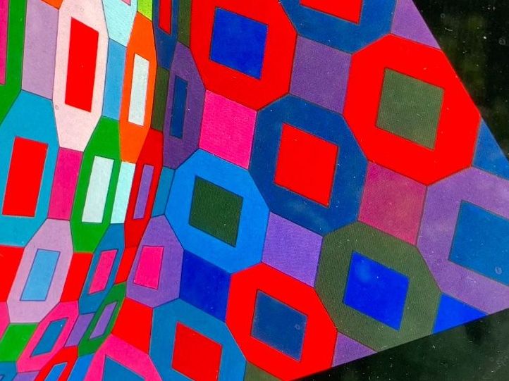 Dipinti: Victor Vasarely Planetary vintage tableau – Usato da St-Cierges venduto da LeRegain 2