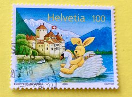 Nr.1164 Felix auf einem stolzen Schwan GESTEMPELT 2005   