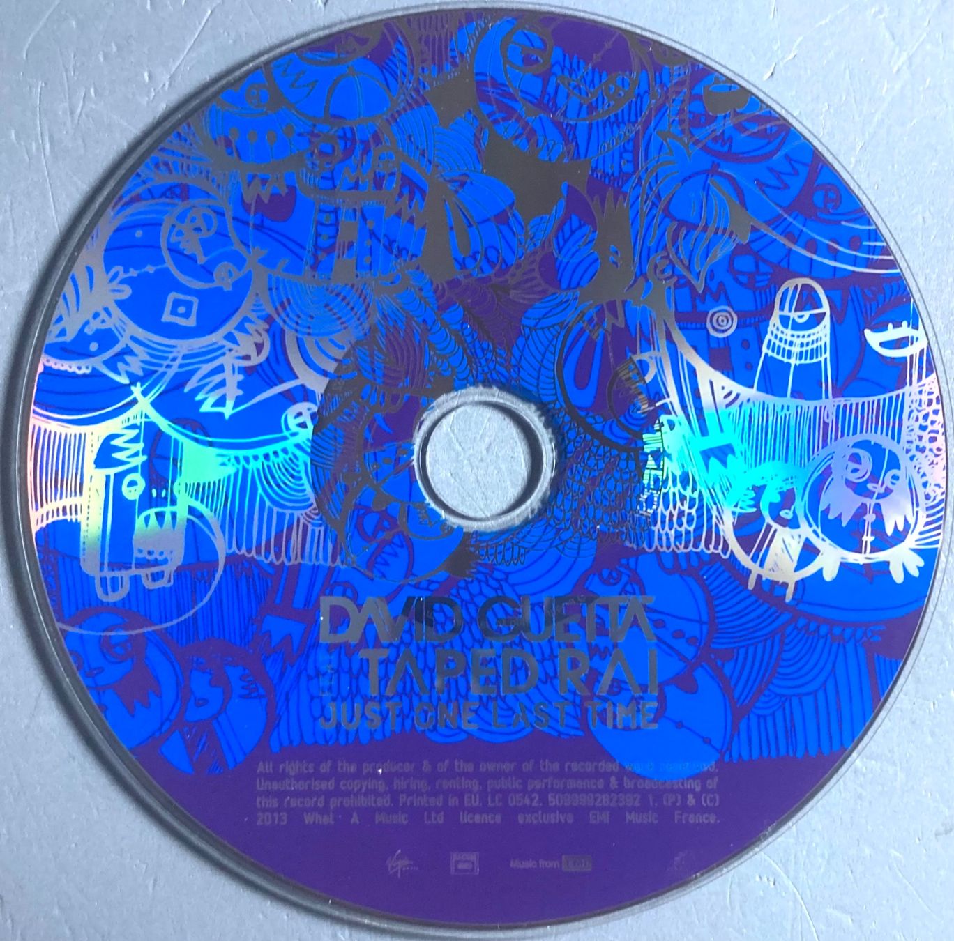 CD: DAVID GUETTA FEAT. TAPED RAI - JUST ONE LAST TIME – Usato da Poliez-Pittet venduto da Newtown-Records 1