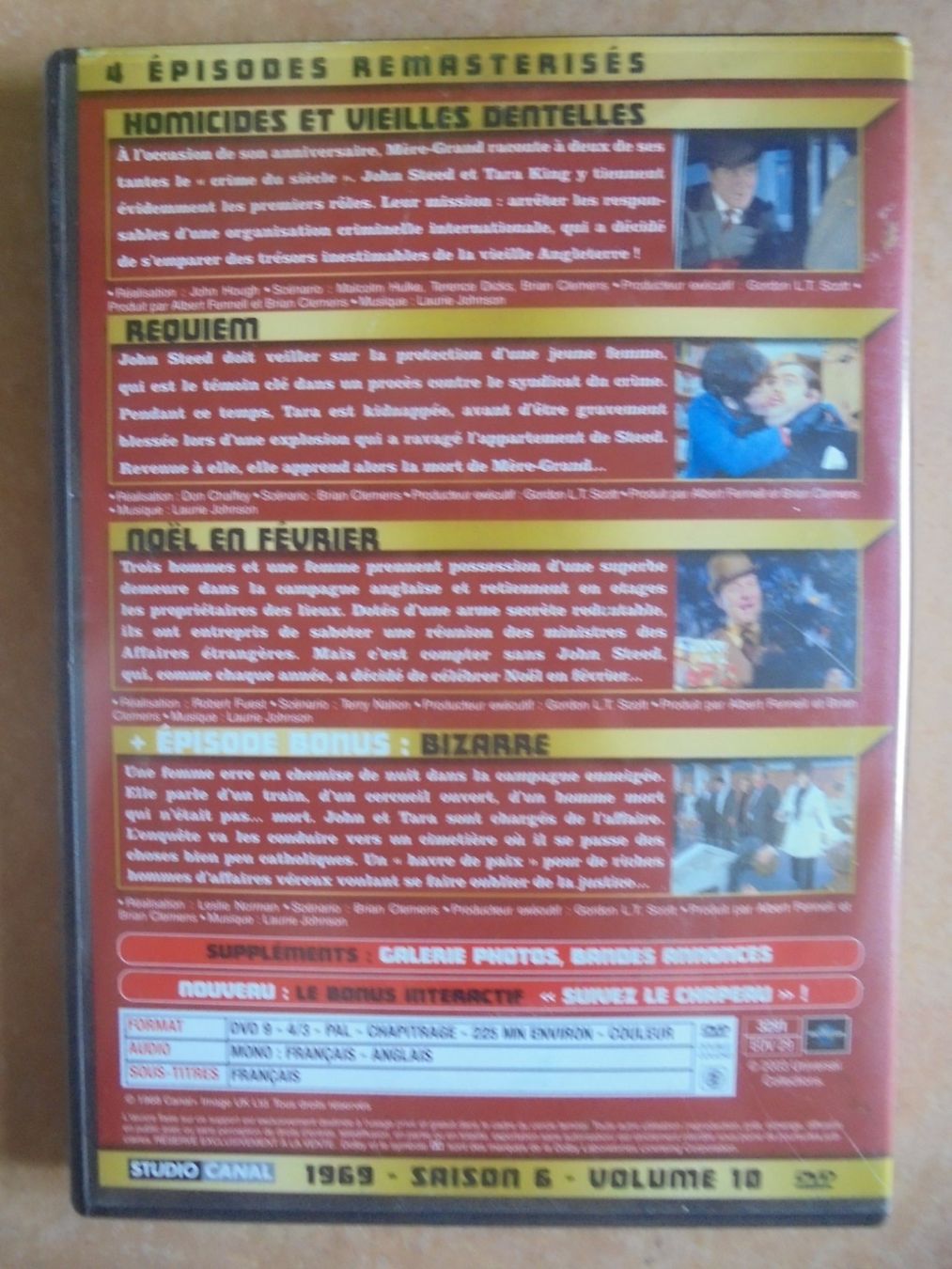 Tutti i DVDs: Chapeau Melon et Bottes de Cuir " saison 6, volume 10 " – Usato da Crissier venduto da Promopost 1