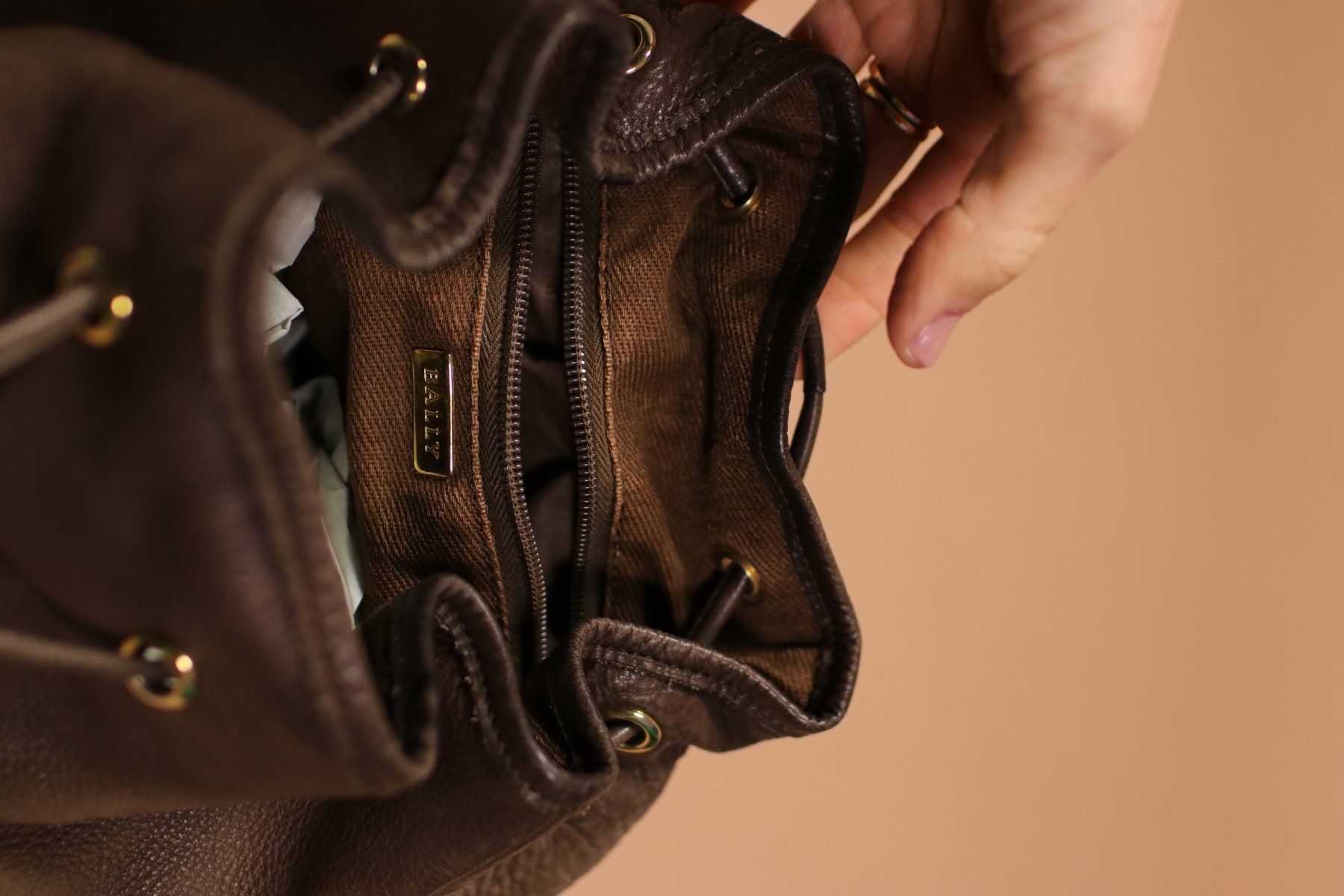 Bally Zaini: Vintage 1980s BALLY Brown Leather Backpack – Usato da Hombrechtikon venduto da BAZ-Vintage 9