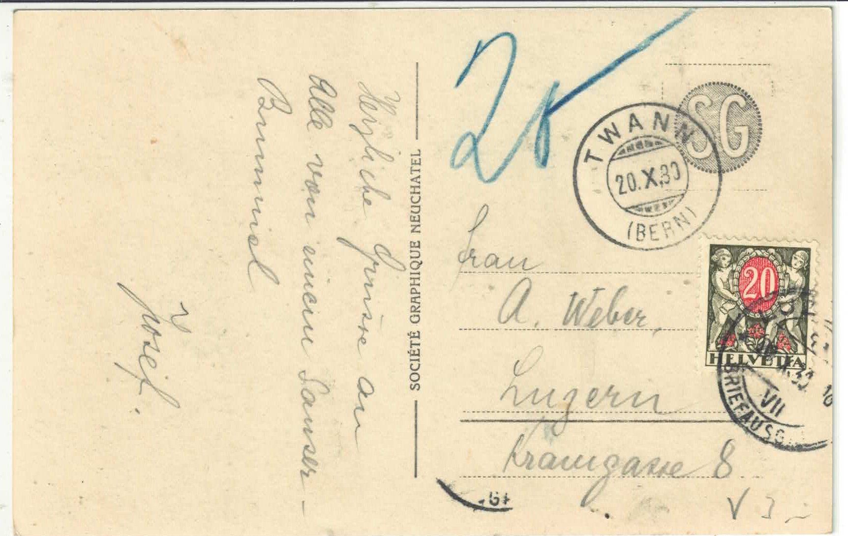 Cartes postales: Twann - Hotel Bären – D'occasion à Ettingen par Kartenplanet 1