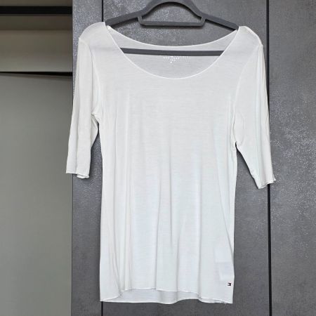 🐸 TOMMY HILFIGER T-SHIRT M WEISS WIE NEU