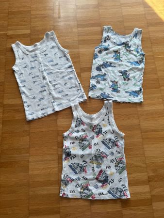 3er Pack Kinder Unterhemden Gr. 98/104 - Sommer Top Angebot!