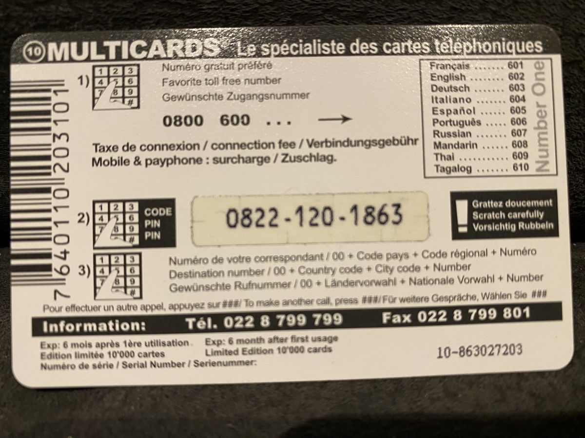 Schede telefoniche: Carte – Usato da Lausanne venduto da babacard10 1