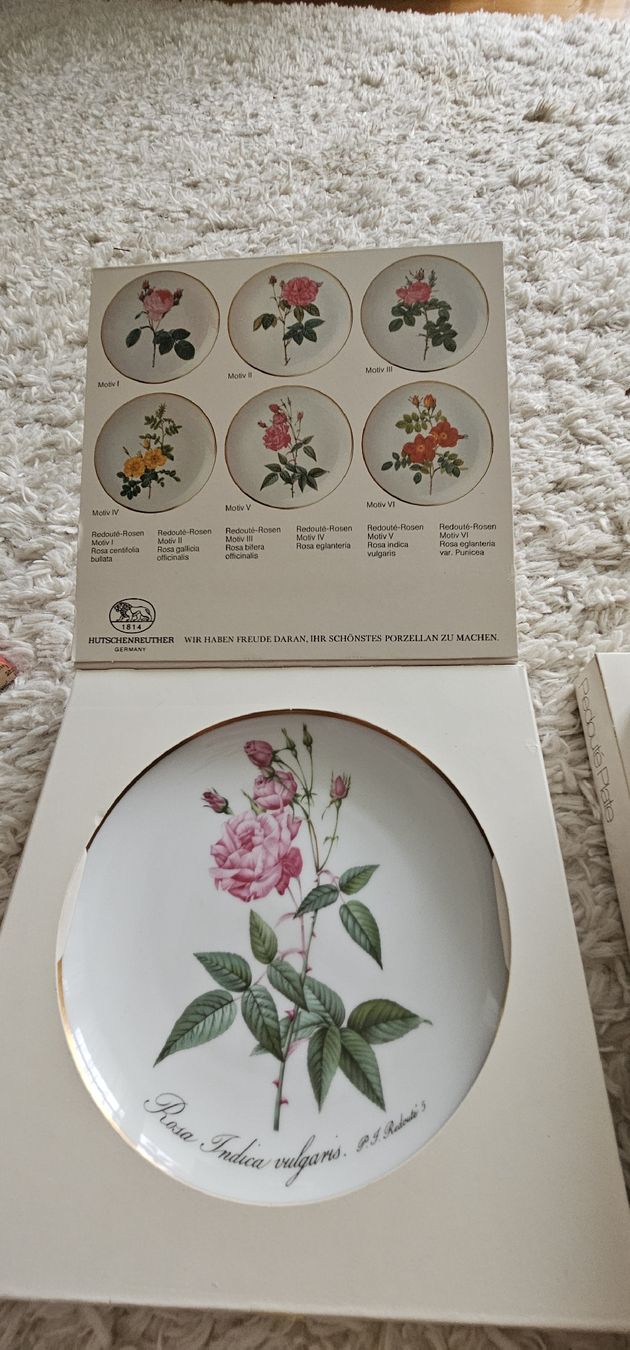 Hutschenreuther Piatti: Hutschenreuther Sammelteller "Redouté-Rosen" – Nuovo e nell'imballaggio originale da Riedikon venduto da Winter21.