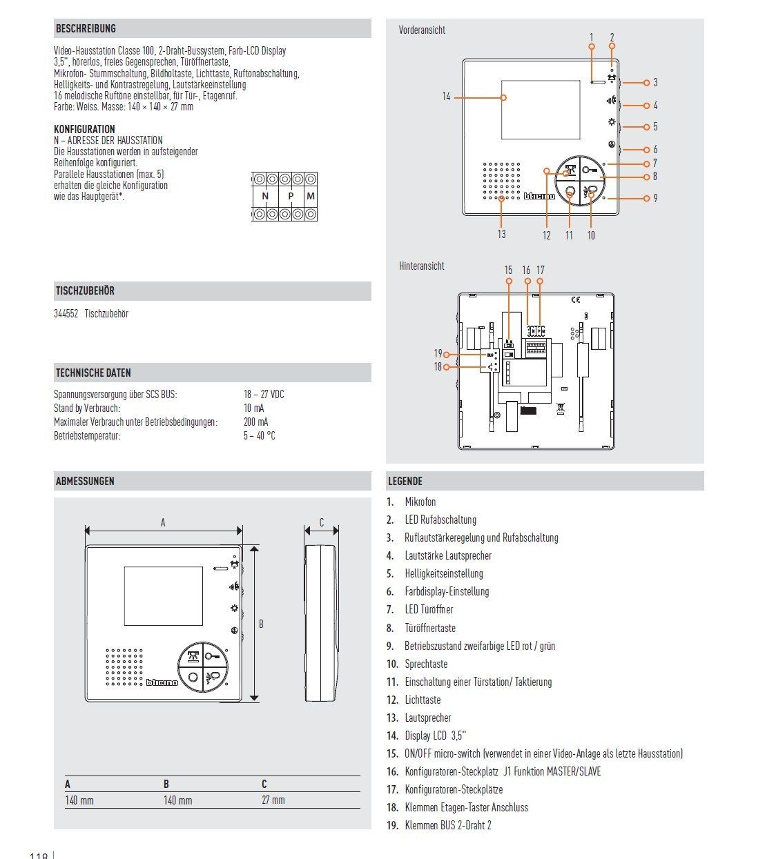 Sistemi d'allarme: Interphone Video Bticino Classe 100 V12B – Usato da Root venduto da Tech-Nick 1