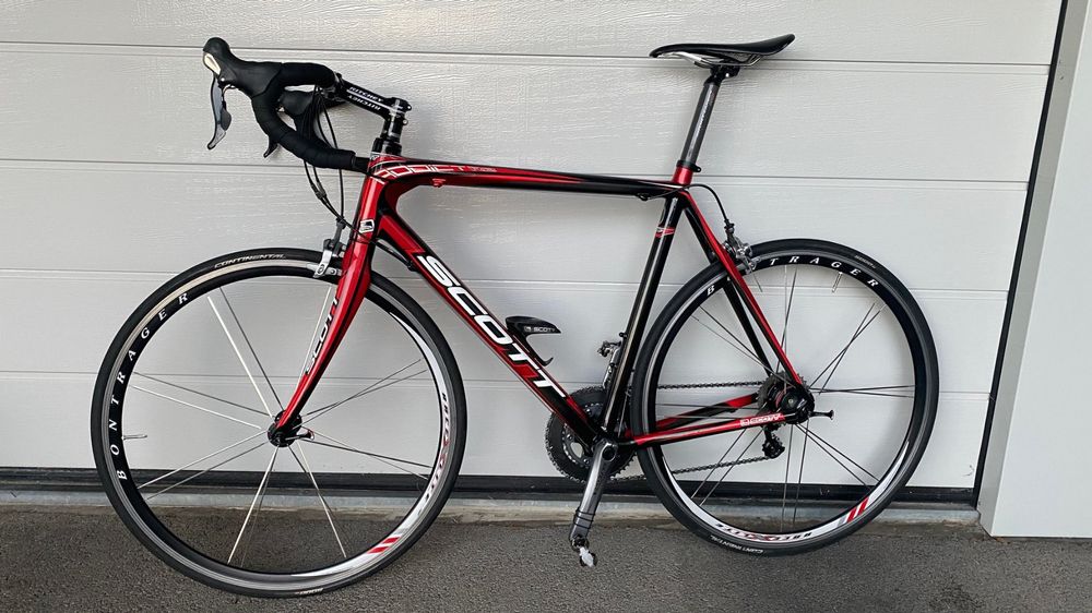 Rennrad Scott Addict R2 Carbon Grösse L mit Leistungsmessung (Gebraucht ...