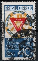 Timbre Brésil 1944, oblitéré, bon état.
