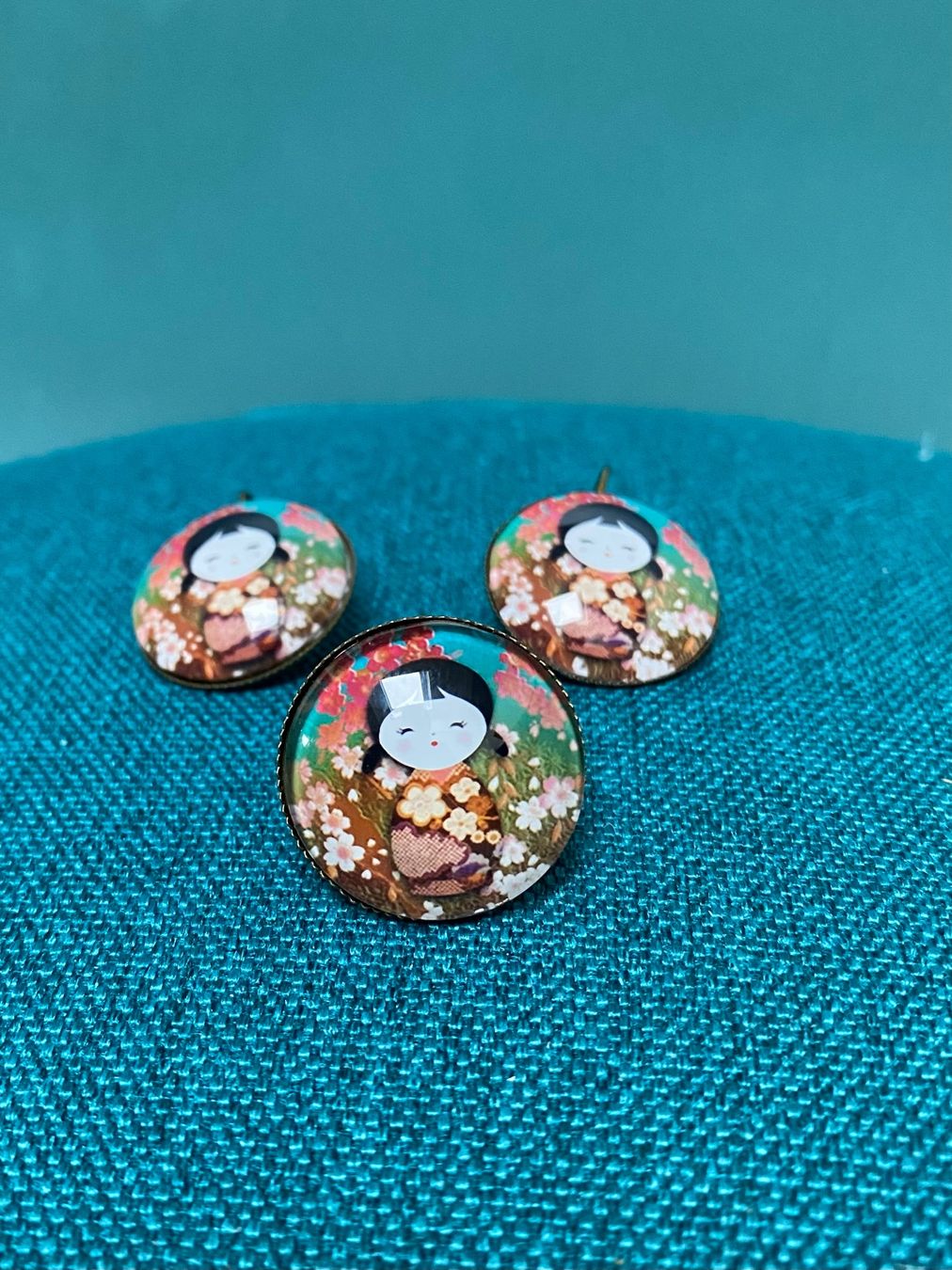 Altri gioielli: Geisha Fingerring/Ohrringe-Set von Marmeli – Usato da Thalwil venduto da Alice015
