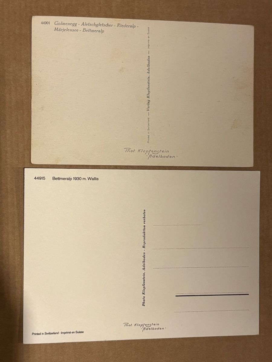 Cartoline postali: 2 AK von Bettmeralp – Usato da Rümlang venduto da Kartenpost1 1