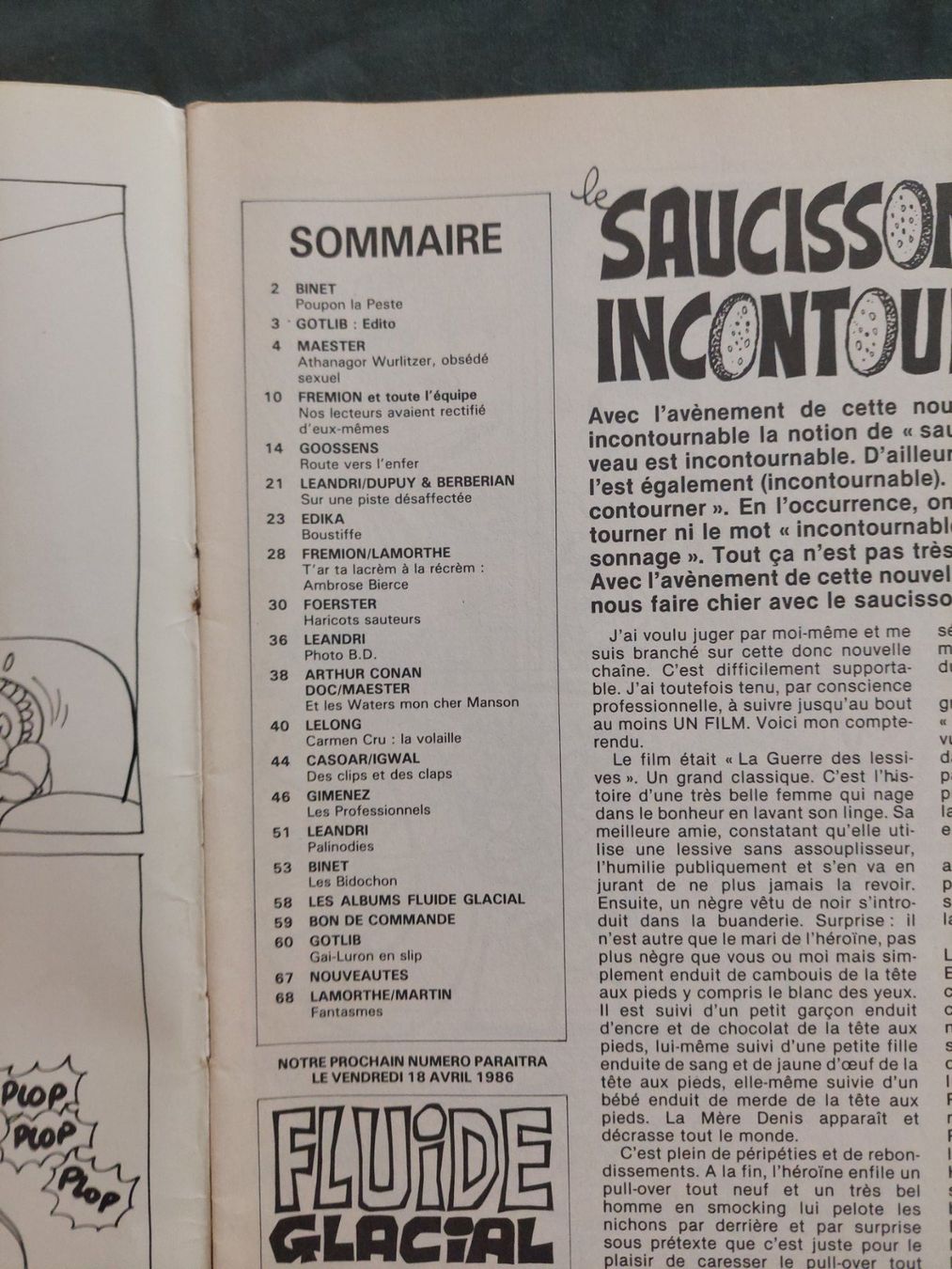 Fumetti: Fluide Glacial No 118 Avr. 1986 BE+ – Usato da Genève venduto da Blu_BD 2