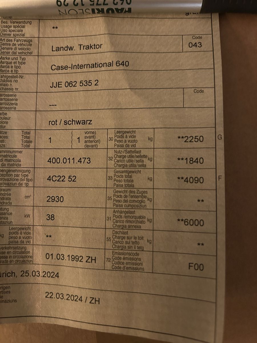 Case IH Trattori: Case ih 640 – Usato da muri venduto da Himmelheiri88 8