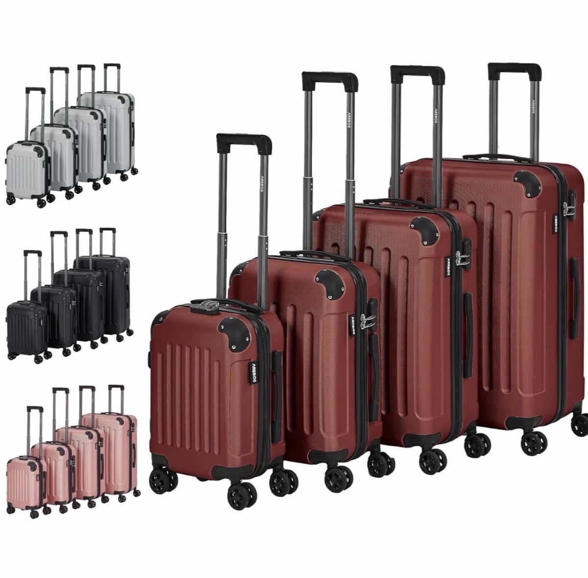 Valigie: 4 teiliges Reisekoffer Set Silber - Neu – Nuovo (secondo la descrizione) da Nebikon venduto da warendiscount 1