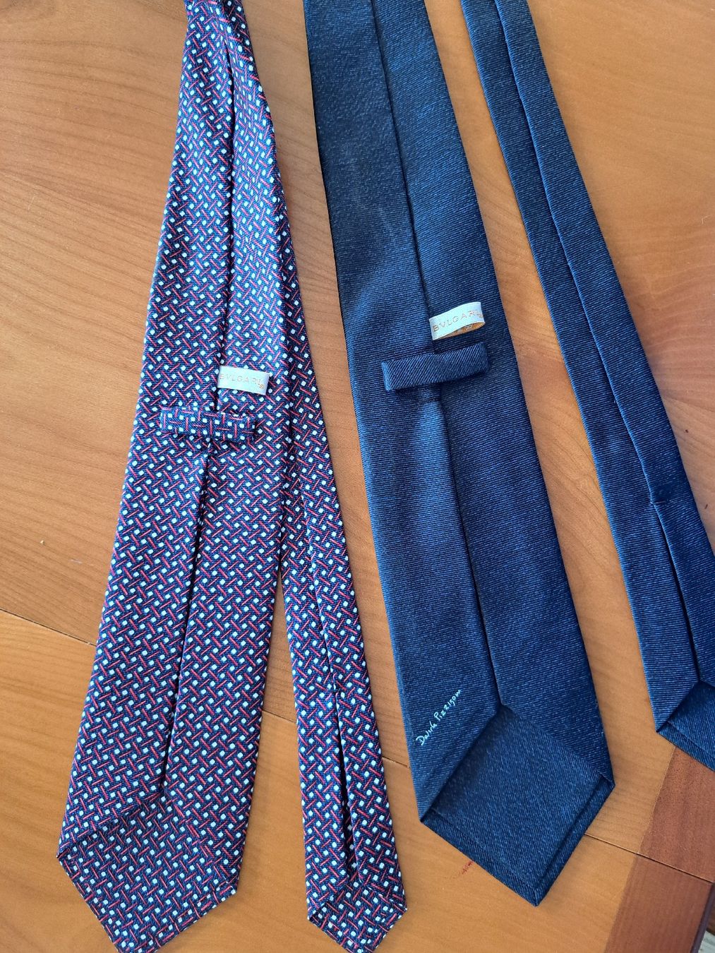 Cravatte: Bulgari set 2 cravates 7 plis excellent état – Usato da Hauterive NE venduto da Motta486 2