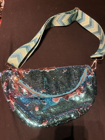 Bum Bag Pailletten bunt neuwertig