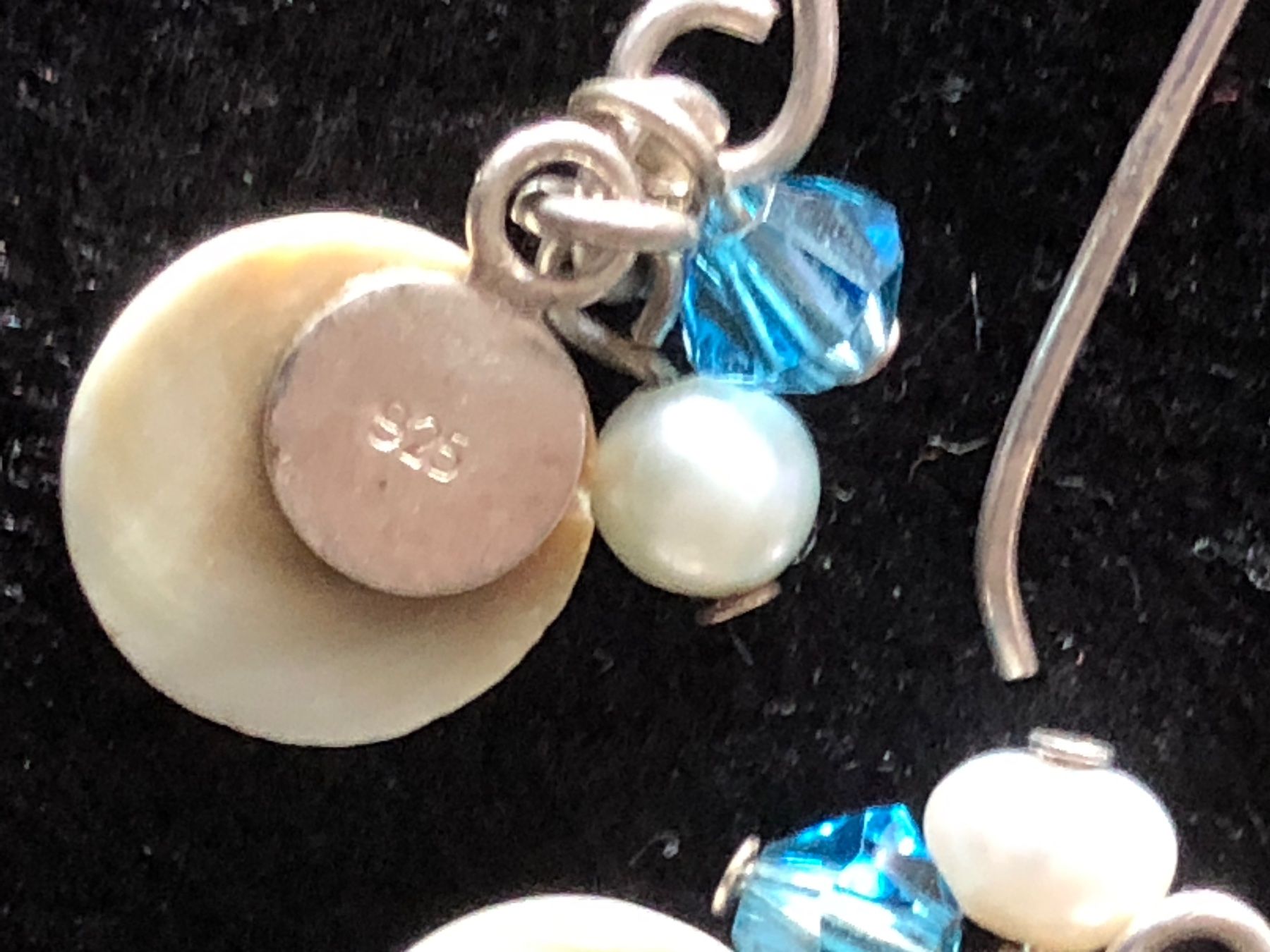 Orecchini pendenti & Orecchini a lobo: Ohrringe Sterling Silber 925 mit Perle Perlmutt – Usato da Läufelfingen venduto da Original100 3