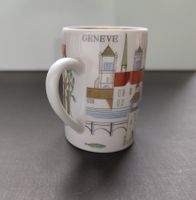 Espressotasse mit Genf-motiv mit Unterteller, Langenthal